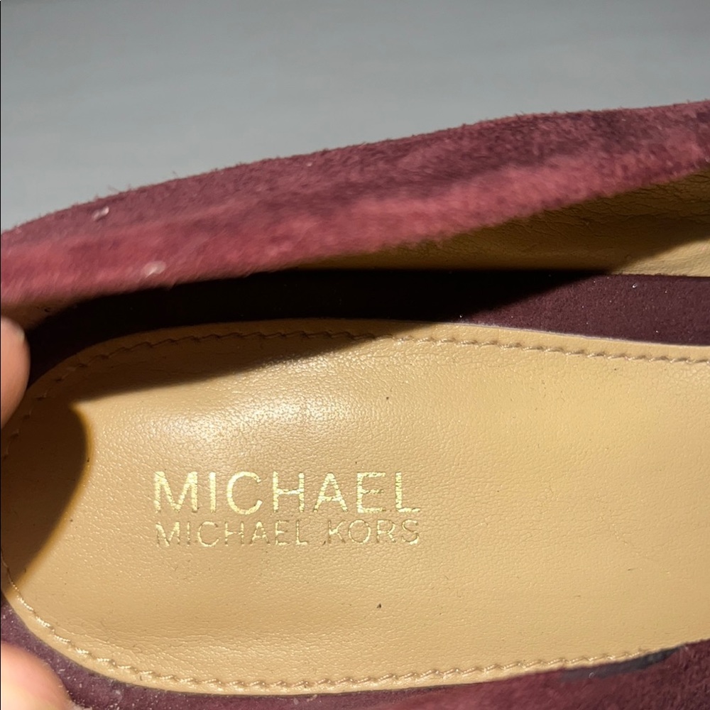 Michael Kors Gloria Plum Suede Ballet Flat - Picture 7 of 10